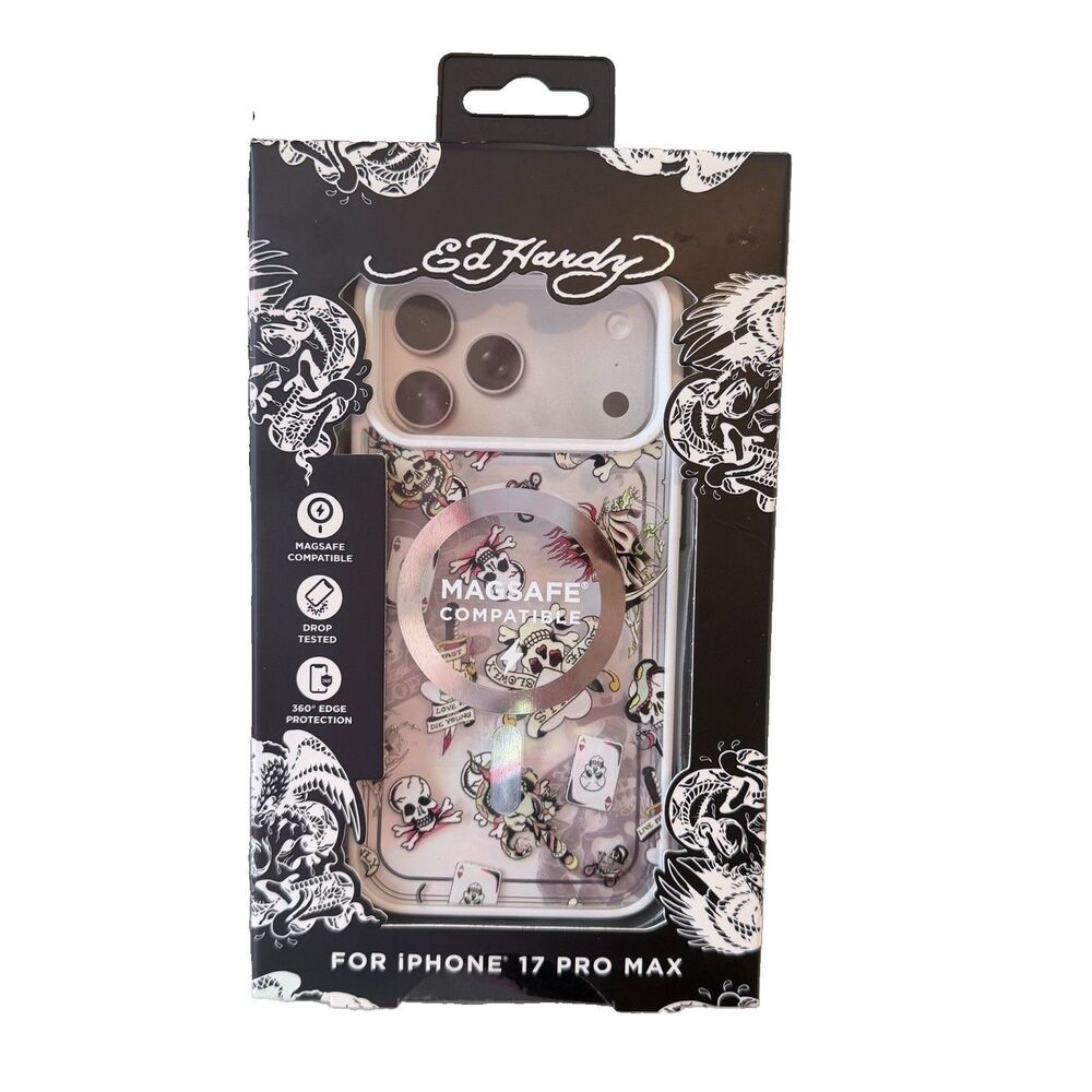 Ed Hardy Phone Case For iphone 17 Pro Max Magsafe-360 Edge Protection New In Box